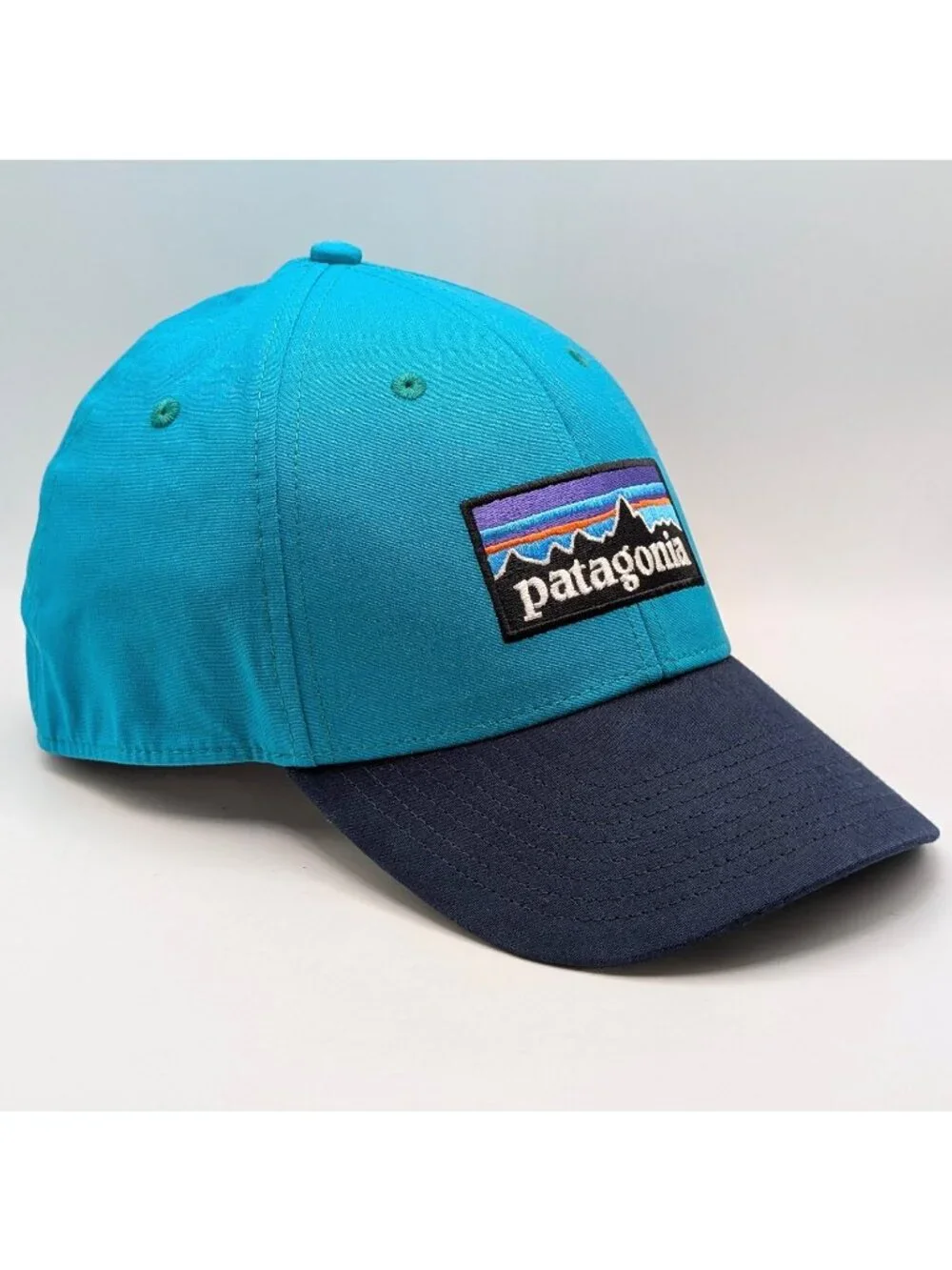 Patagonia Hat Size Small P-6 Logo Baseball Cap Hiking Outdoors Mountain Sky